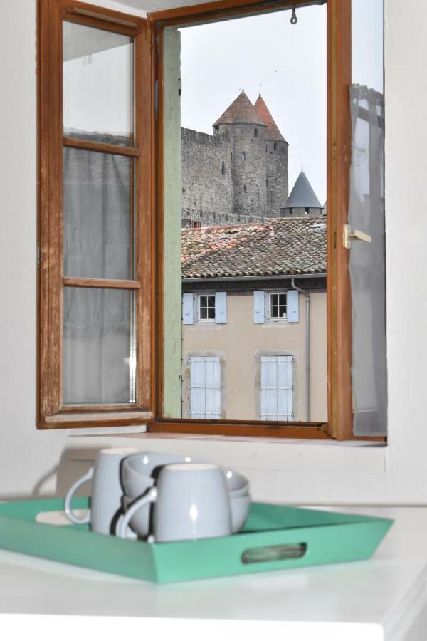 Les Gites De Laure - L'Or Vert, Appartement Avec Vue Sur Le Chateau, Parking Prive, Climatisation, Netflix, A 160 M De La Cite Medievale Carcasona Exterior foto